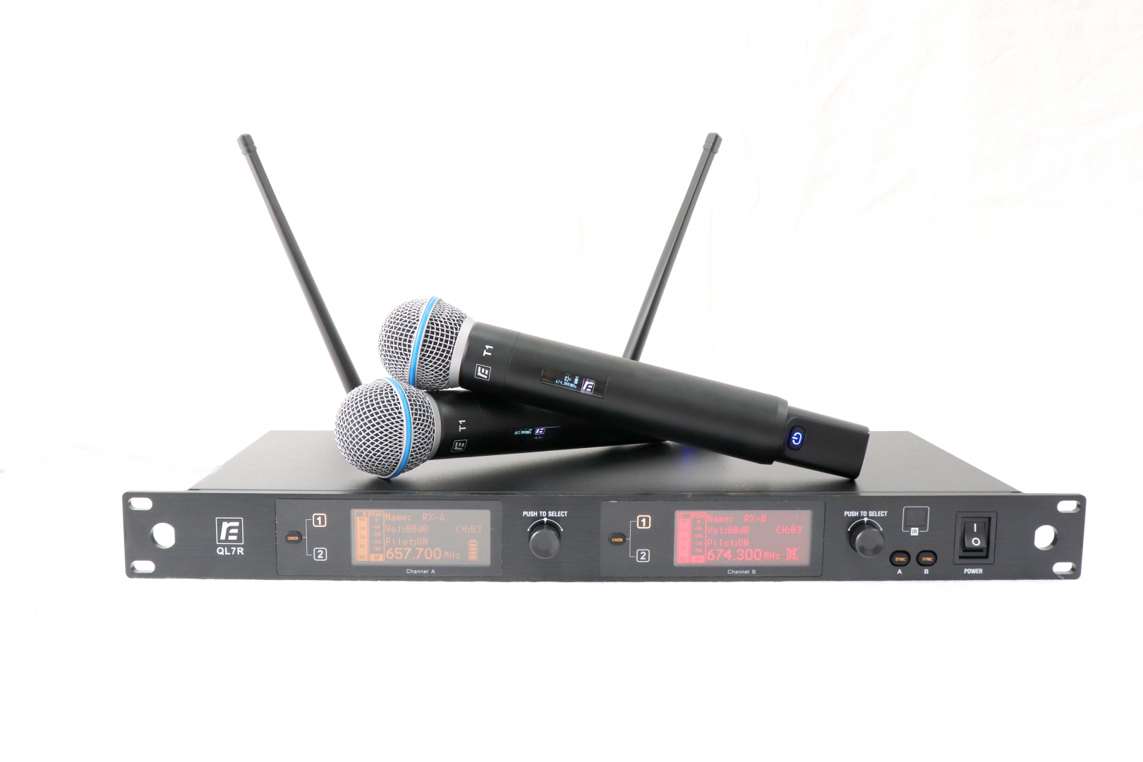 RFIntell QL7R/T1-A 651,800-683,400 МГц 2-канальная радиосистема с 2-мя ручными микрофонами в Североуральске
