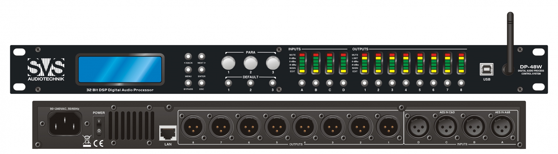 SVS Audiotechnik DP-48W Цифровой процессор: 4 входа 8 выходов в Североуральске